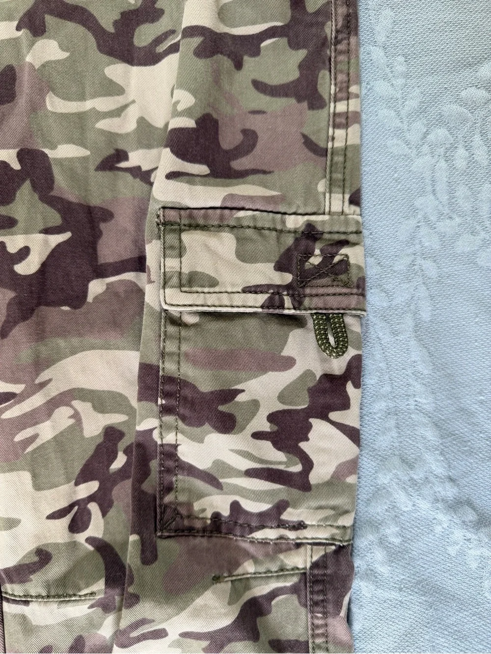 L.L.Bean | Boys Camo Cargo Pants | Size 10 | Drawstring Pull-On Utility Cotton